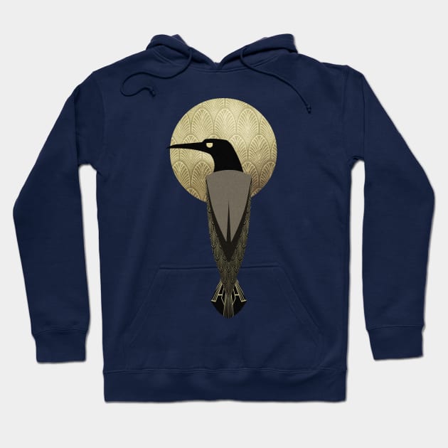 art deco crow Hoodie by gh30rgh3